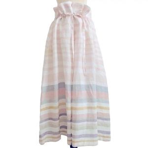 Mara Hoffman Pastel Striped Midi Skirt